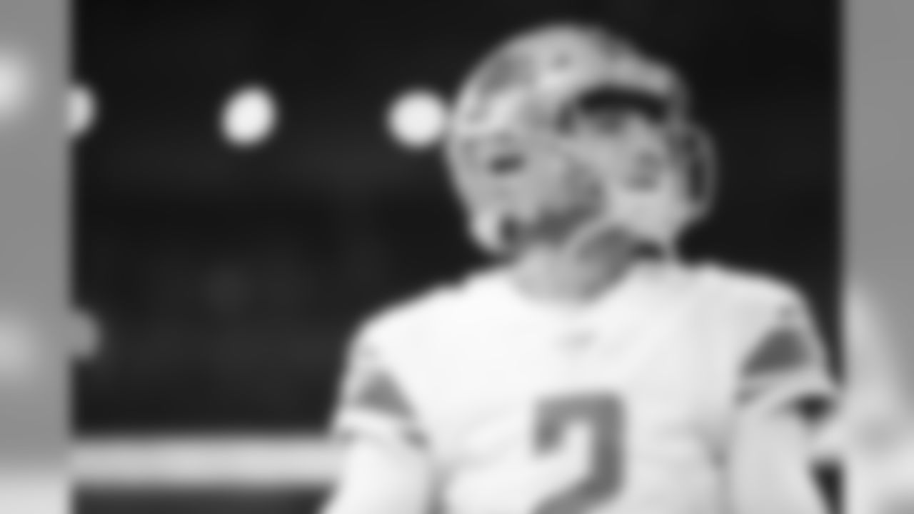 Detroit Lions quarterback Jeff Driskel (2) during a NFL football game against the Dallas Cowboys Sunday, Nov. 17, 2019 in Detroit. (Detroit Lions via AP).