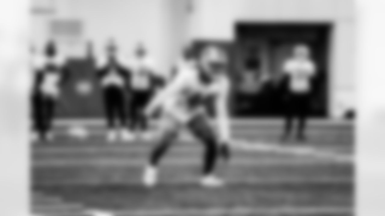 Detroit Lions linebacker Jalen Reeves-Maybin (44) during Lions practice at the Training Facility in Allen Park, MI on September 23, 2021. (Jeff Nguyen/Detroit Lions)