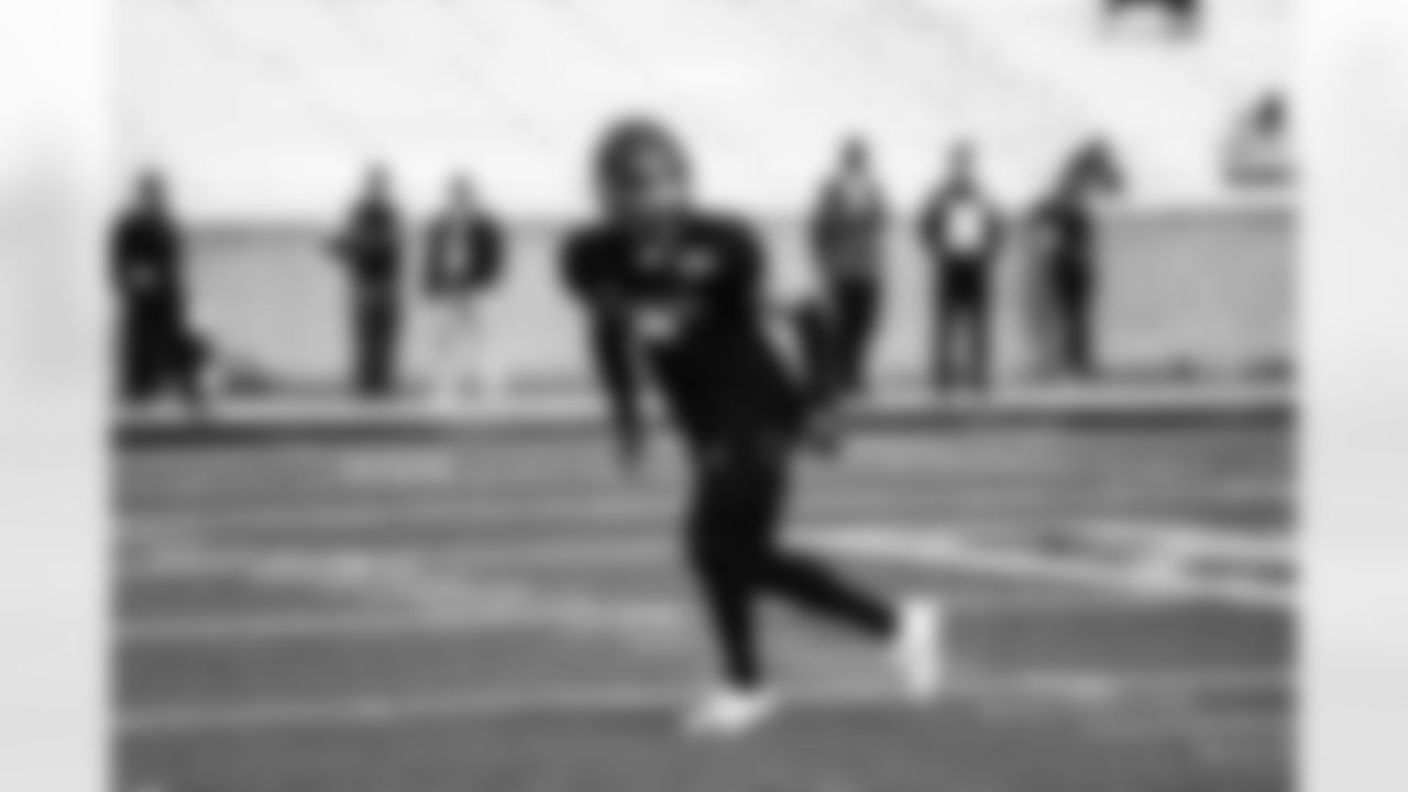 Baylor safety Jalen Pitre during Senior Bowl practice on February 1, 2022. (Jeff Nguyen/Detroit Lions)