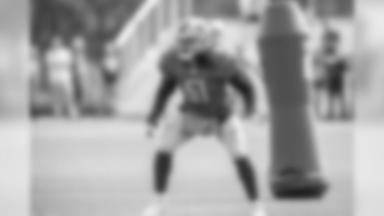 Detroit Lions linebacker Jahlani Tavai (51) during practice at the Detroit Lions training facility Wednesday, Sept. 11, 2019 in Allen Park, Mich. (Detroit Lions via AP)
