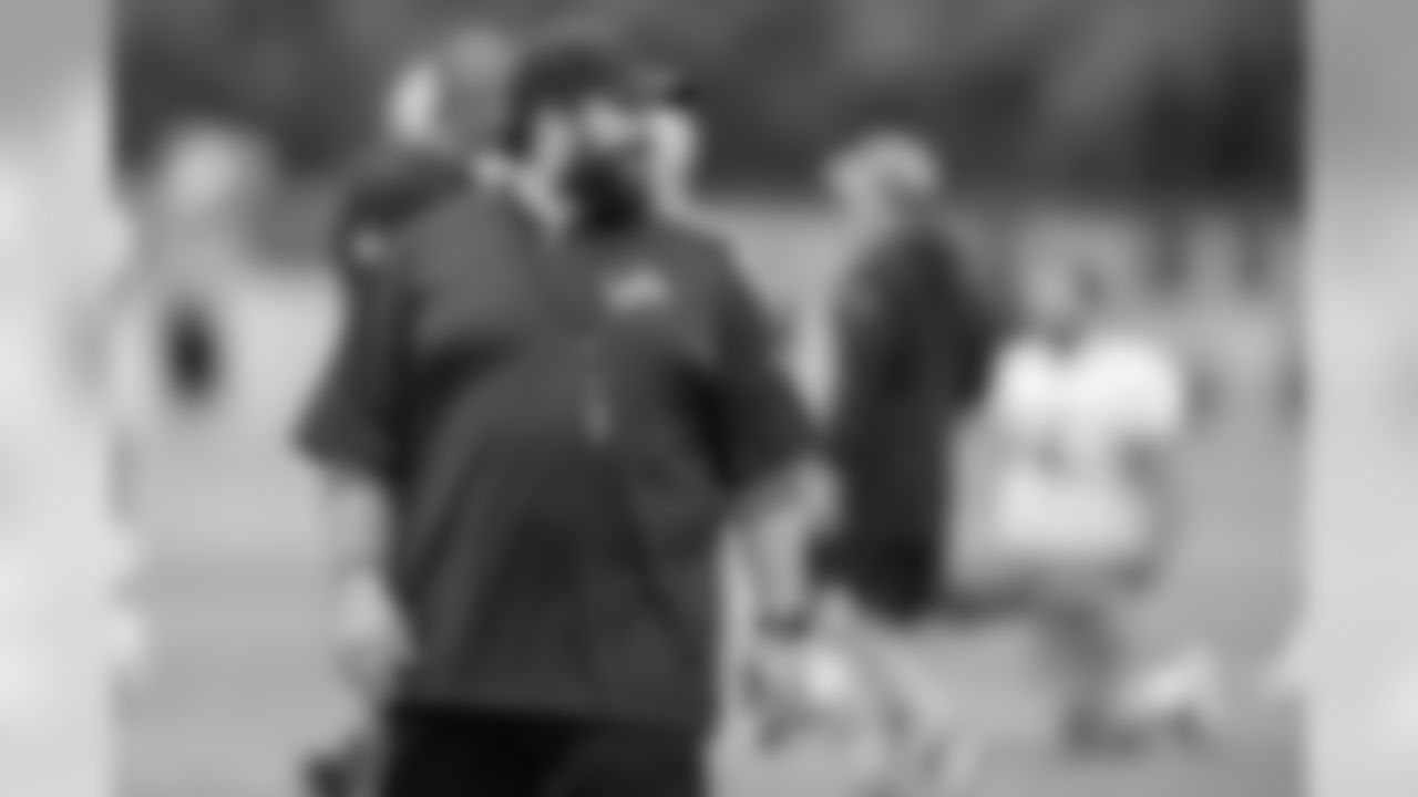 Detroit Lions head coach Matt Patricia smiles during practice at the Detroit Lions training facility on Saturday, Sept. 8, 2018 in Allen Park, Mich. (Detroit Lions via AP)