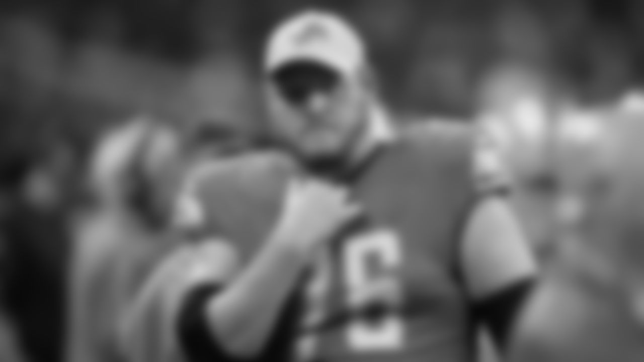 Detroit Lions offensive guard T.J. Lang is seen during the second half of a preseason NFL football game against the New York Giants, Friday, Aug. 17, 2018, in Detroit. (AP Photo/Paul Sancya)