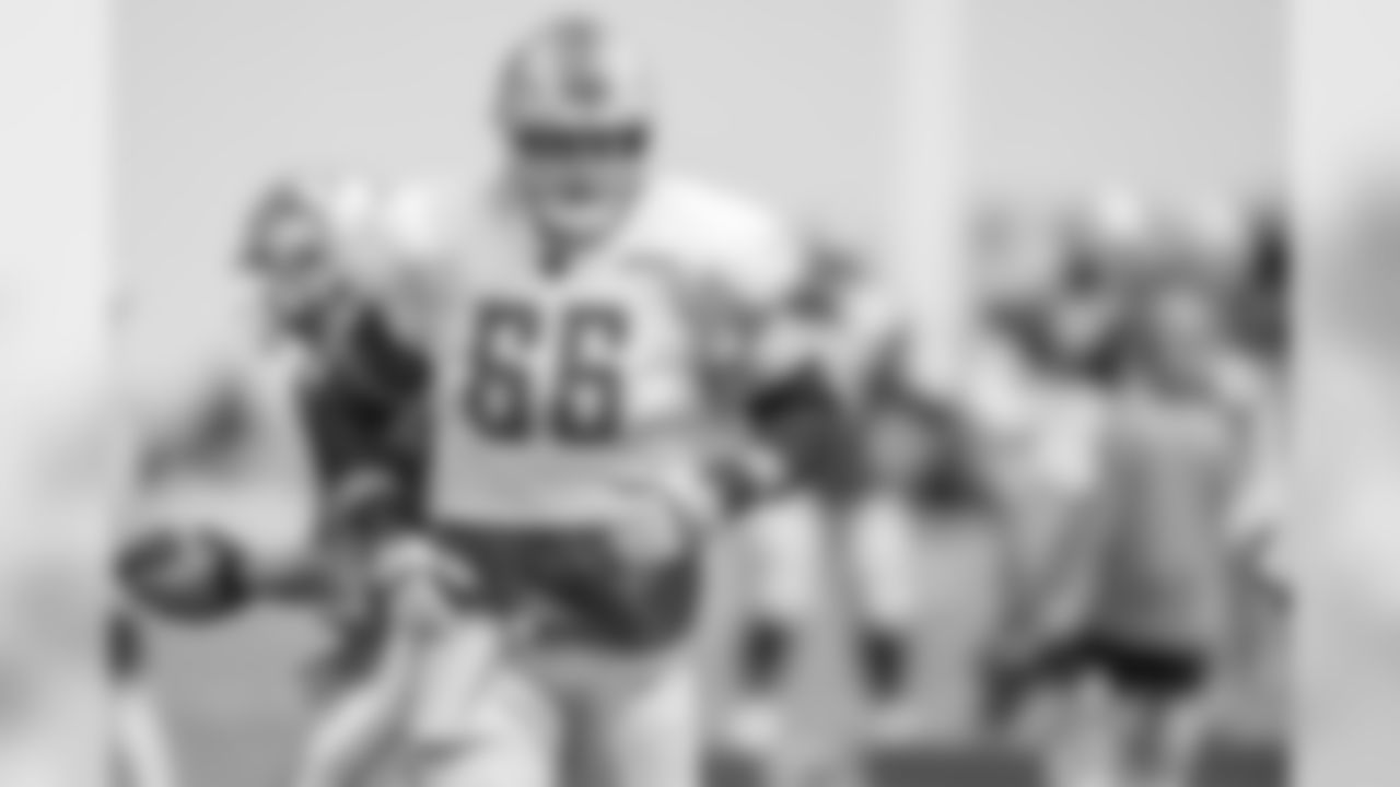 Detroit Lions guard Joe Dahl (66) during practice at the Detroit Lions training facility on Friday, Aug. 20, 2018 in Allen Park, Mich. (Detroit Lions via AP)