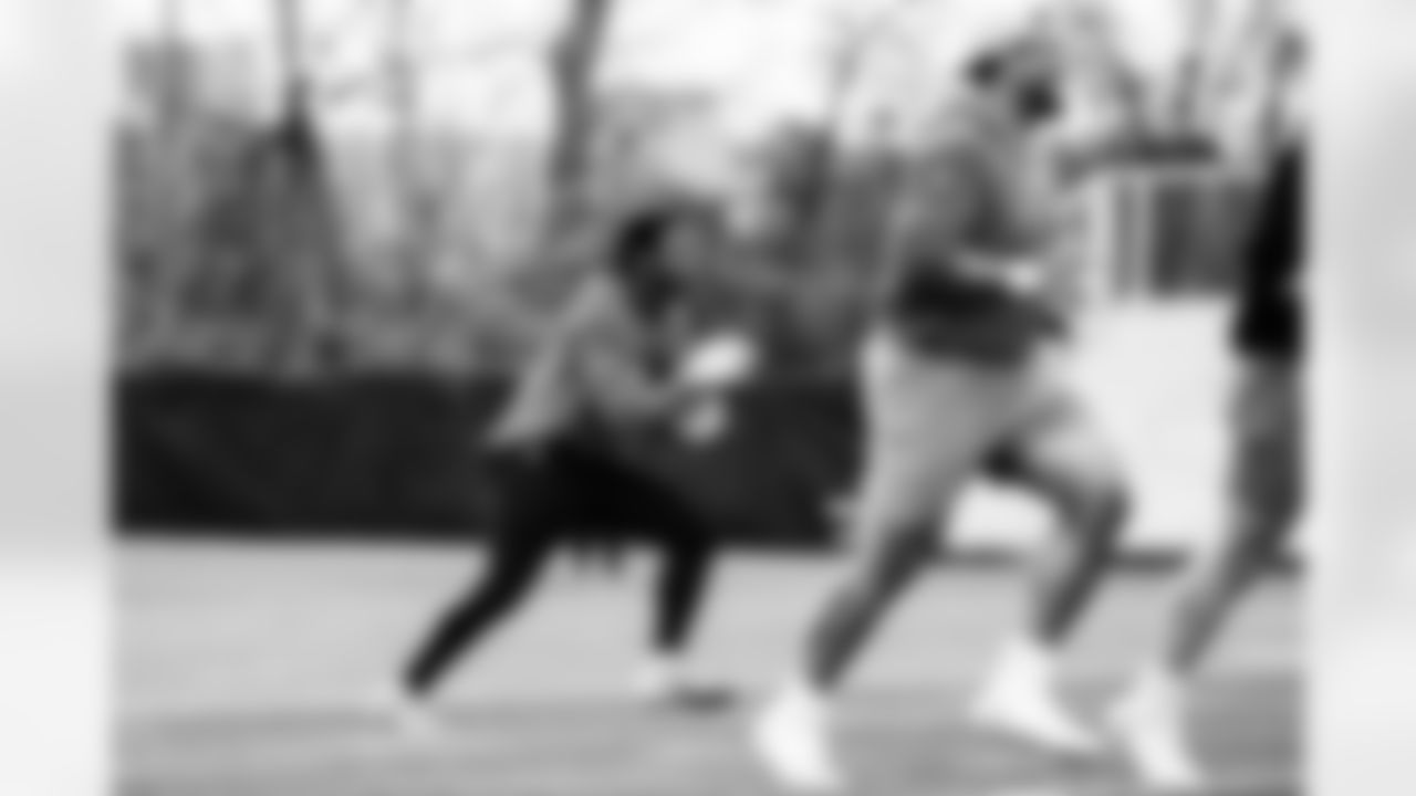 Detroit Lions running back Jamaal Williams (30) during a morning workout at the Lions training facility in Allen Park, MI on May 11, 2022. (Jeff Nguyen/Detroit Lions)