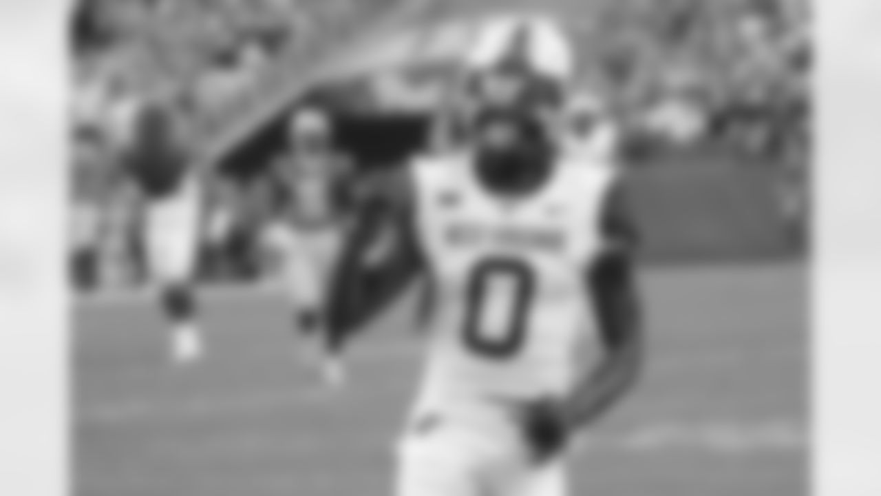 West Virginia wide receiver Bryce Ford-Wheaton (0) plays against Pittsburgh during an NCAA college football game, Thursday, Sept. 1, 2022, in Pittsburgh. (AP Photo/Keith Srakocic)
