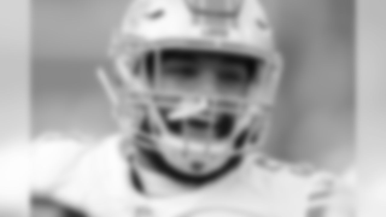 Detroit Lions linebacker Trevor Bates (53) smiles before a NFL football game against the Buffalo Bills on Sunday, Dec. 16, 2018 in Orchard Park, N.Y. (Detroit Lions via AP).