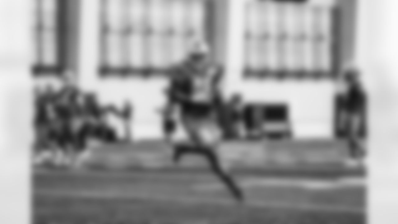 Detroit Lions fullback Jason Cabinda (45) during Lions Training Camp at the Training Facility in Allen Park, MI on August 9th, 2021. (Jeff Nguyen/Detroit Lions)
