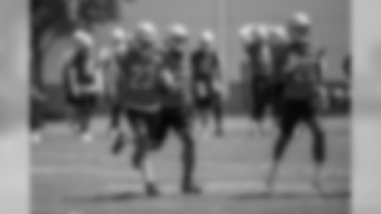 Detroit Lions cornerback Darius Slay (23) runs after an OTA practice at the Detroit Lions training facility on Monday, June 11, 2018 in Allen Park, Mich. (Detroit Lions via AP)