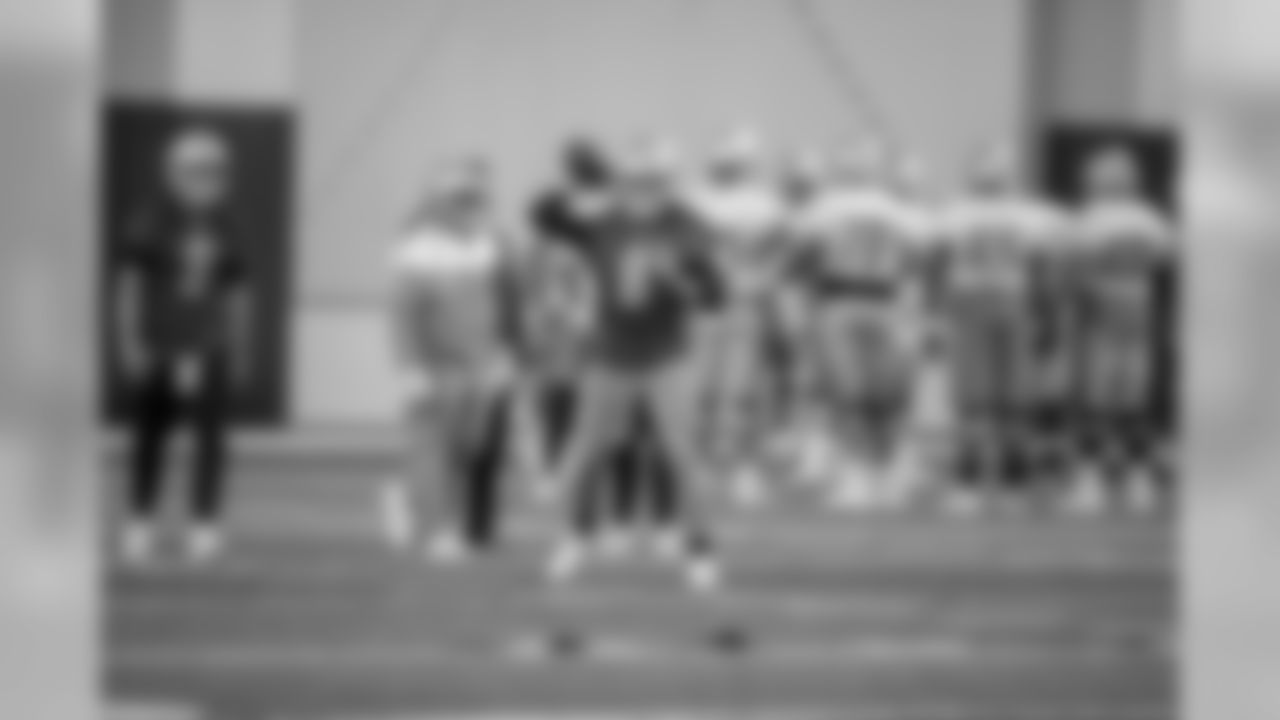 Detroit Lions quarterback David Fales (8) during Day 6 of OTA practices on Monday, June 10, 2019 in Allen Park, Mich. (Detroit Lions via AP)
