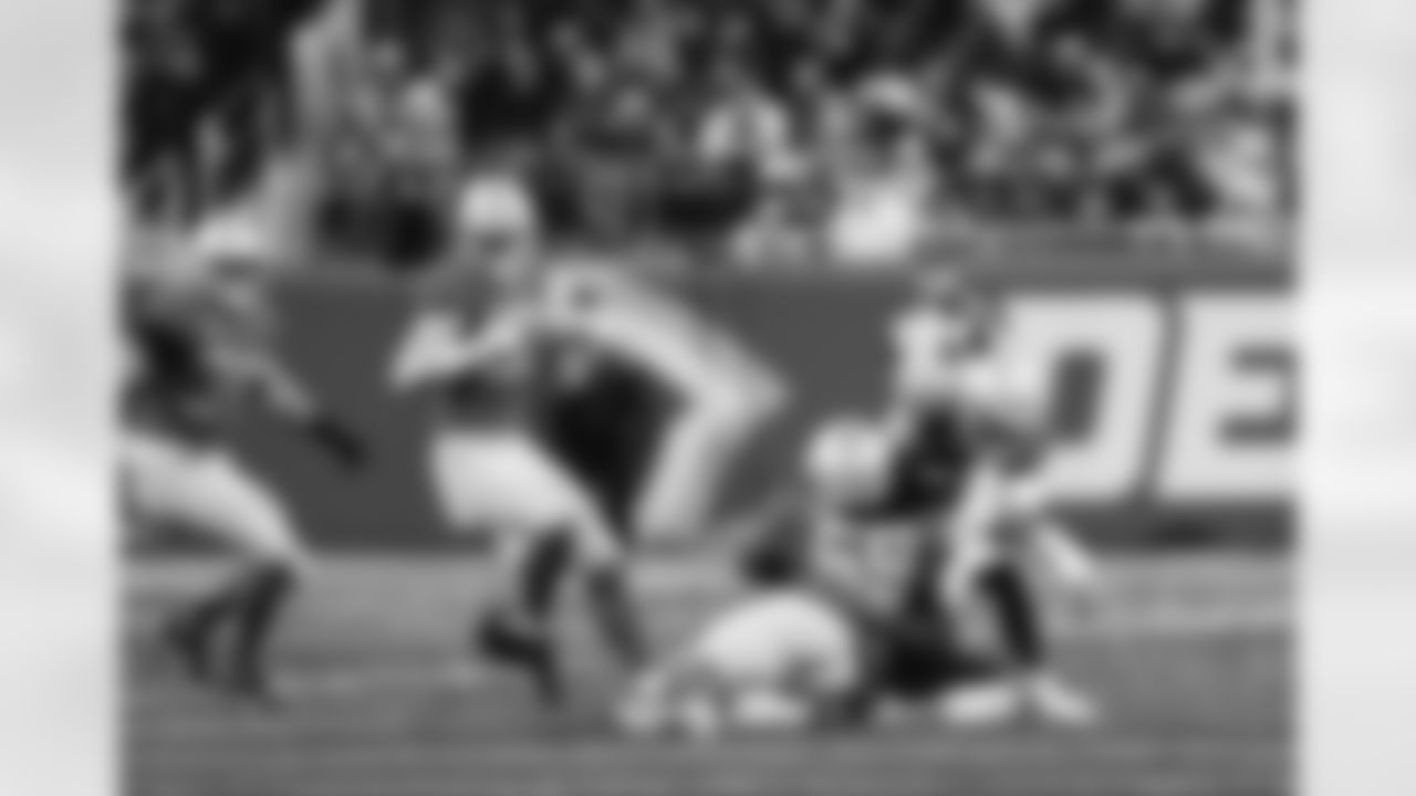 Detroit Lions linebacker James Houston (59) forces a fumble during a NFL football game against the Chicago Bears on Sunday, January 1, 2023 in Detroit, MI. (Jeff Nguyen/Detroit Lions).