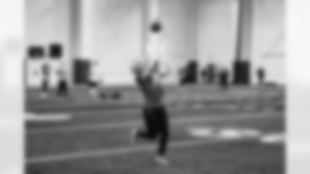 Detroit Lions wide receiver Tom Kennedy (85) during practice at the Lions Training Facility in Allen Park, MI on December 2, 2022. (Jeff Nguyen/Detroit Lions)