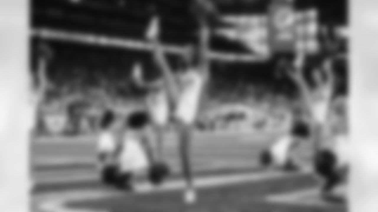 Cheerleaders during a NFL football preseason game against the Buffalo Bills on Friday, August 13, 2021 in Detroit, MI. (Jeff Nguyen/Detroit Lions).