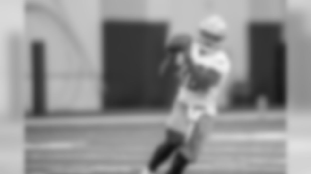 Detroit Lions running back Ty Johnson (38) during Day 1 of rookie minicamp on Friday, May 10, 2019 in Allen Park, Mich. (Detroit Lions via AP)