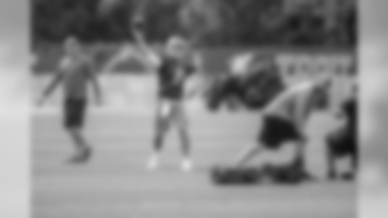 Detroit Lions quarterback Matt Cassel (8) during practice at the Detroit Lions training facility on Friday, Sept. 7, 2018 in Allen Park, Mich. (Detroit Lions via AP)