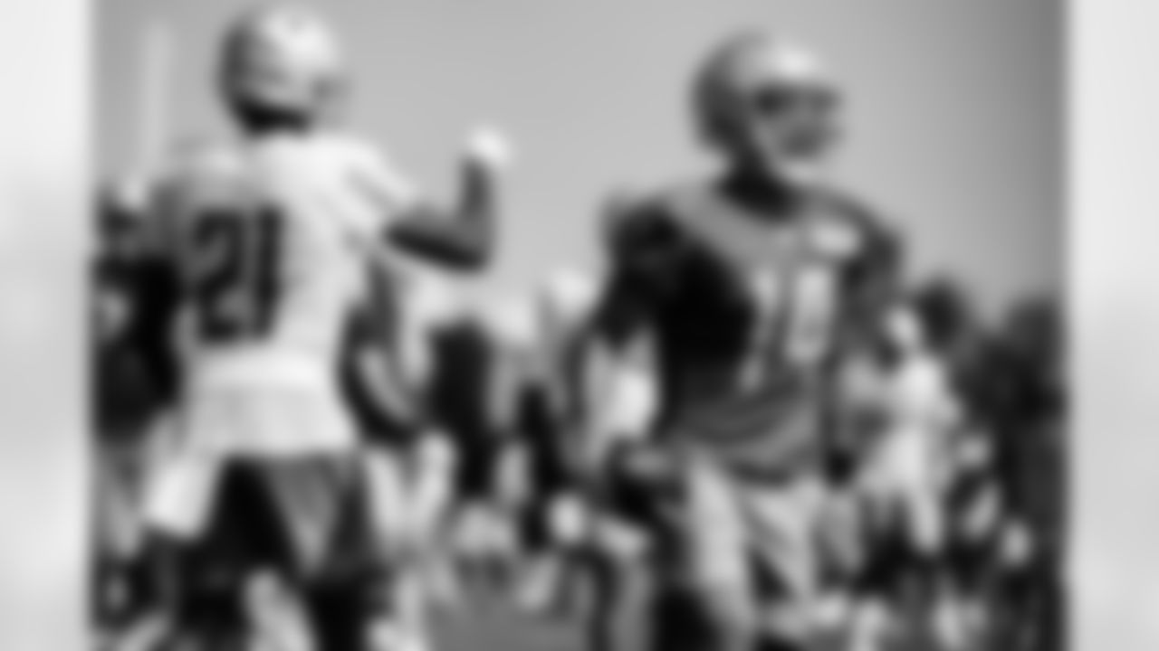Detroit Lions wide receiver Amon-Ra St. Brown (14) during Lions Training Camp at the Training Facility in Allen Park, MI on July 31st, 2021. (Jeff Nguyen/Detroit Lions)