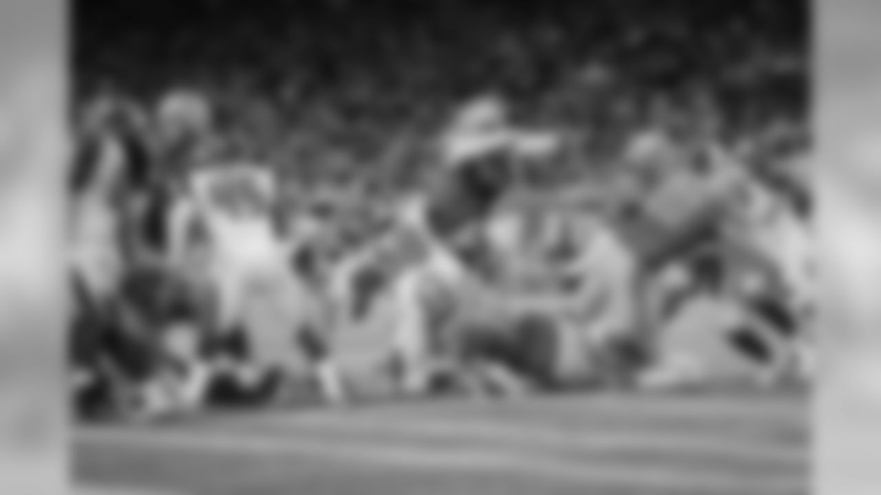 Detroit Lions running back Wes Hills (36) runs for a touchdown during a NFL football game against the Tampa Bay Buccaneers Sunday, Dec. 15, 2019 in Detroit. (Detroit Lions via AP).