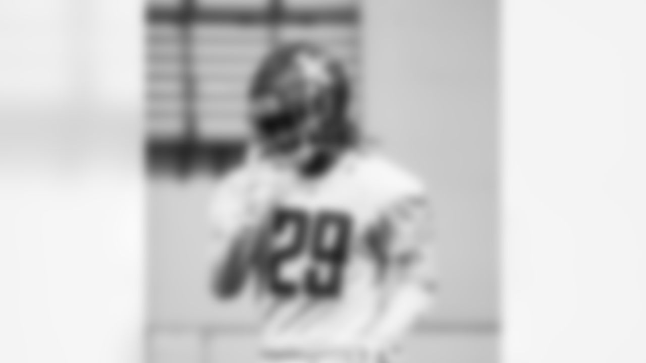 Detroit Lions cornerback Anthony Averett (29) during practice at the Lions training facility in Allen Park, MI on October 20, 2023. (Jeff Nguyen/Detroit Lions)