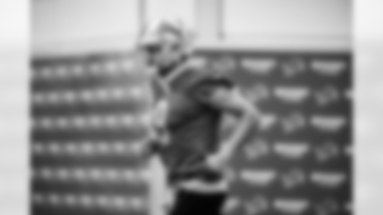 Detroit Lions quarterback Matthew Stafford (9) during Lions practice at the Training Facility in Allen Park, MI on Oct. 15 , 2020. (Jeff Nguyen/Detroit Lions)