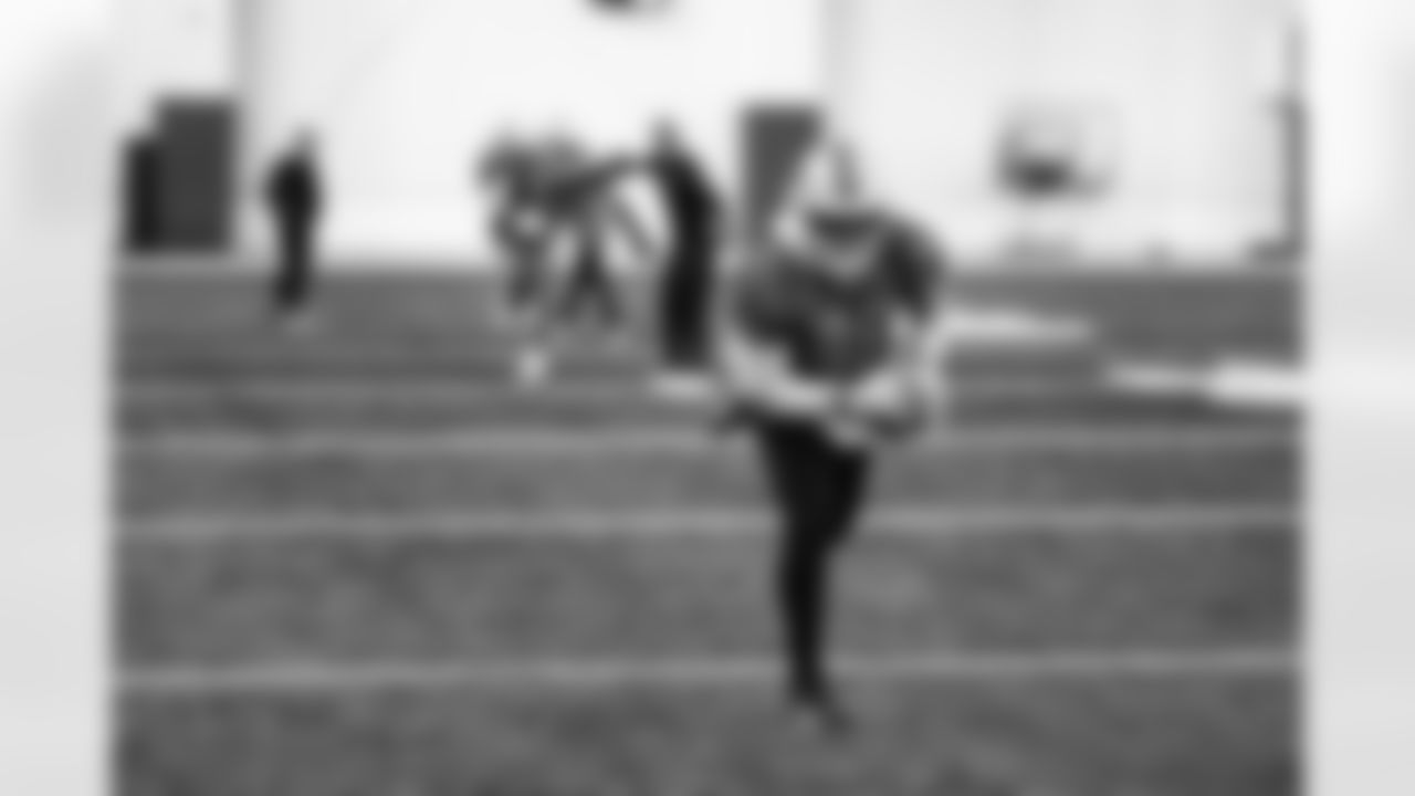 Detroit Lions fullback Jason Cabinda (45) during practice at the Lions Training Facility in Allen Park, MI on December 2, 2022. (Jeff Nguyen/Detroit Lions)