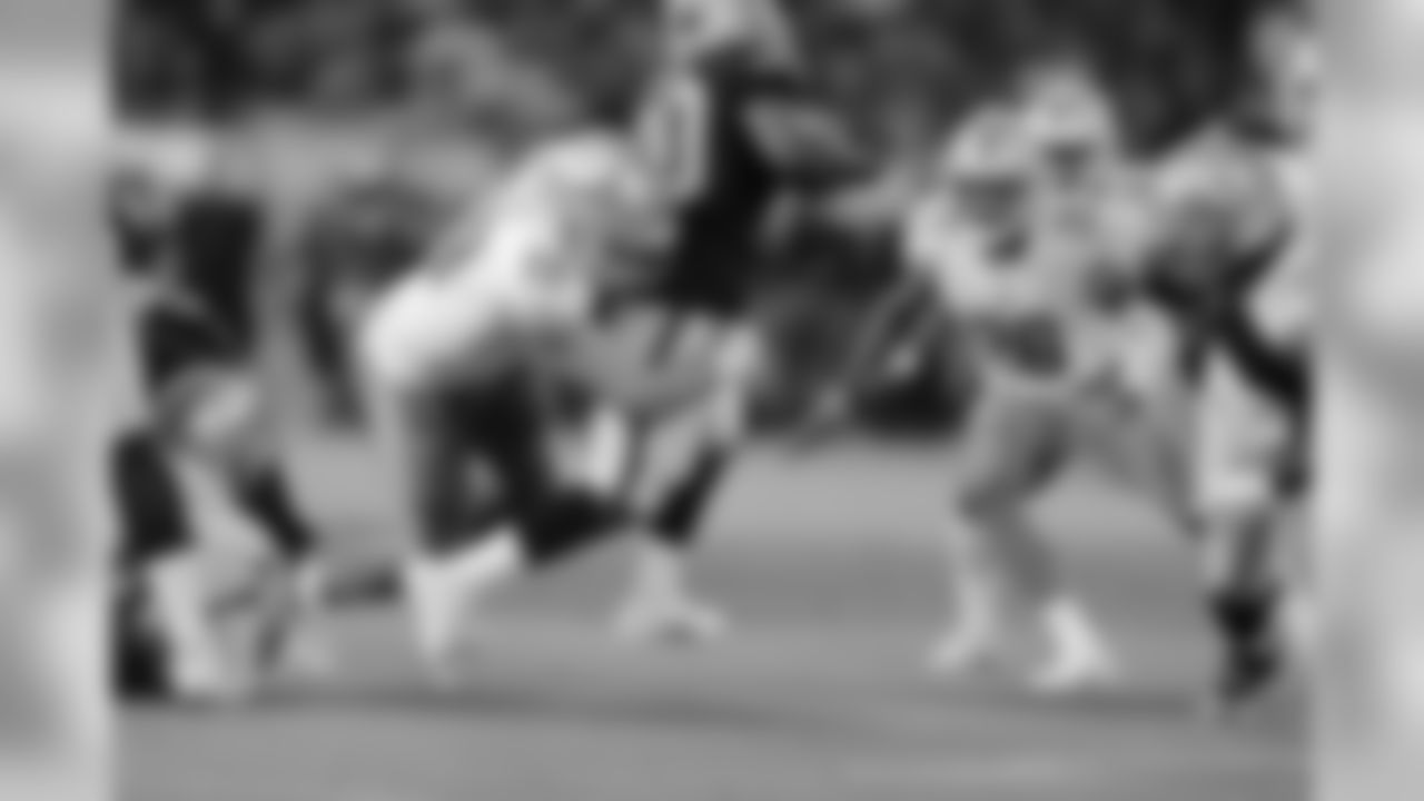 Detroit Lions defensive end Anthony Zettel (69) makes a tackle during a NFL football game against the Oakland Raiders on Friday, Aug. 10, 2018 in Oakland, Calif. (Detroit Lions via AP).