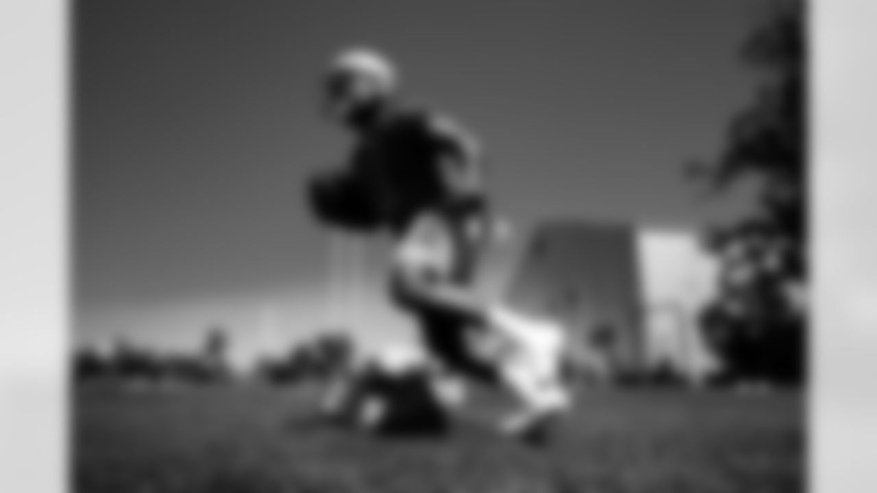 Detroit Lions running back Mohamed Ibrahim (33) during OTAs at the Lions Training Facility in Allen Park, MI on May 25, 2023. (Jeff Nguyen/Detroit Lions)