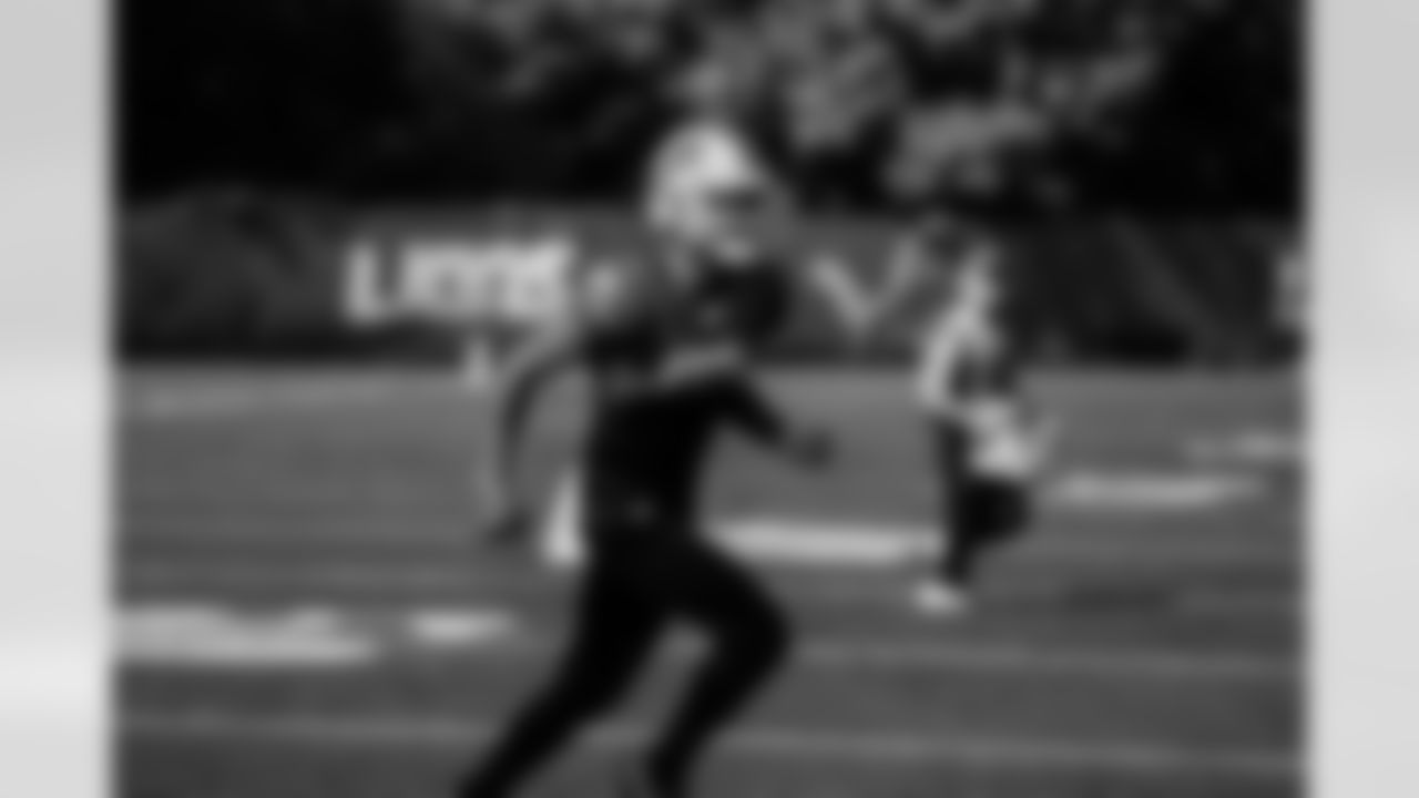 Detroit Lions wide receiver Dylan Drummond (83) during practice at the Lions training facility in Allen Park, MI on October 11, 2023. (Jeff Nguyen/Detroit Lions)