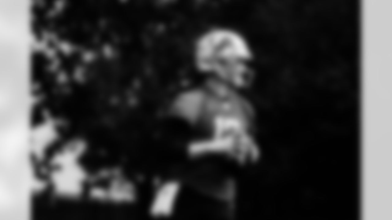 Detroit Lions quarterback Tim Boyle (12) during practice at the Lions Training Facility in Allen Park, MI on September 30, 2022. (Jeff Nguyen/Detroit Lions)