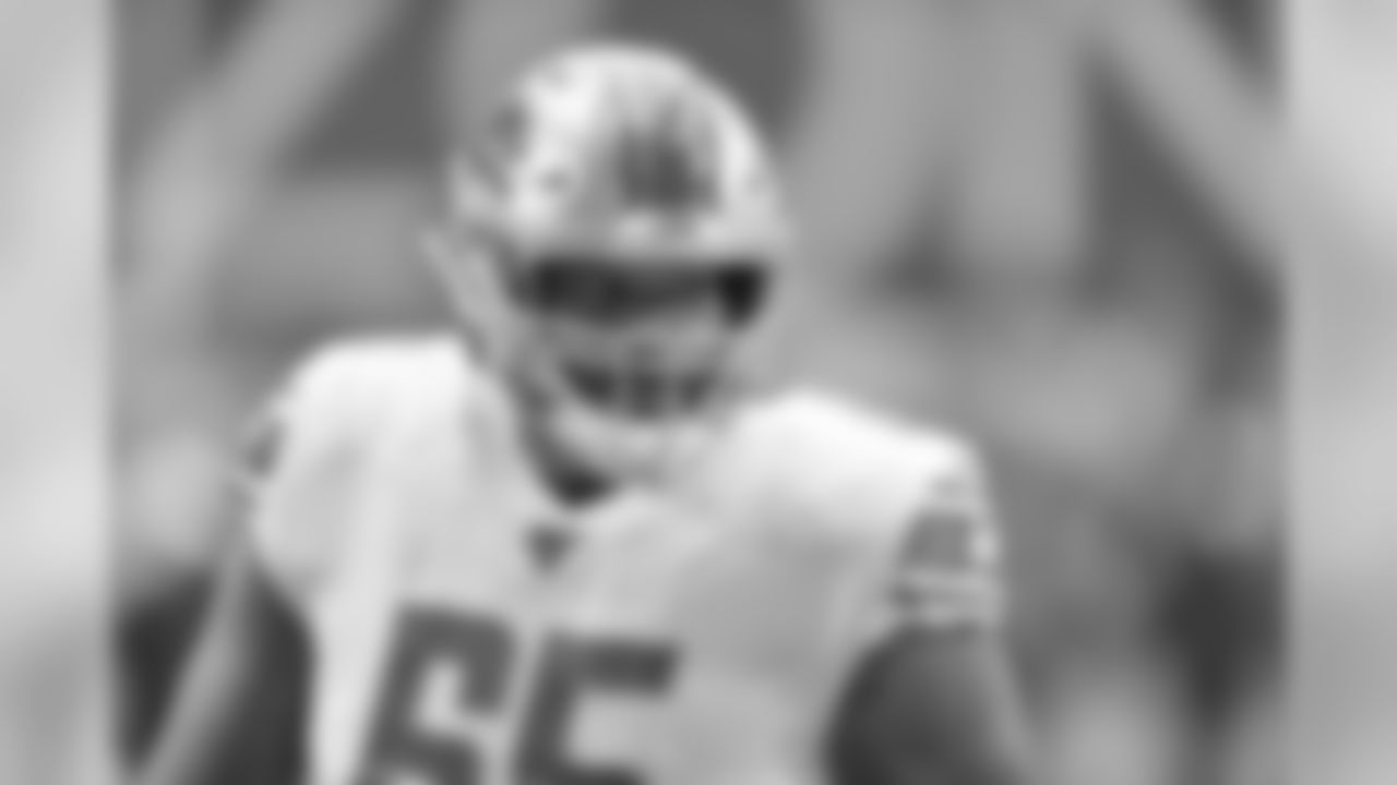 Detroit Lions offensive lineman Tyrell Crosby (65) before a NFL football game against the Arizona Cardinals Sunday, Sept. 8, 2019 in Glendale, Ariz. (Detroit Lions via AP).