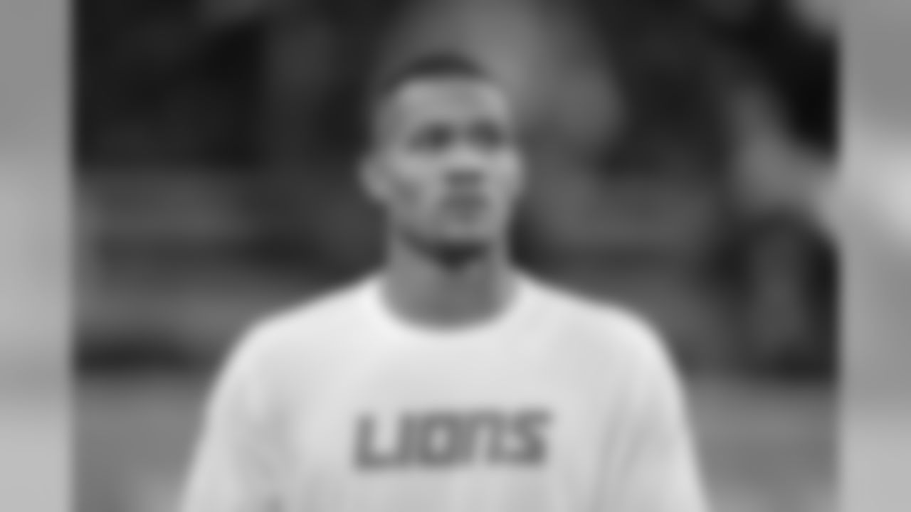 Detroit Lions wide receiver Kenny Golladay (19) warms up before a NFL football game against the Chicago Bears on Thursday, Nov. 22, 2018 in Detroit. (Detroit Lions via AP).