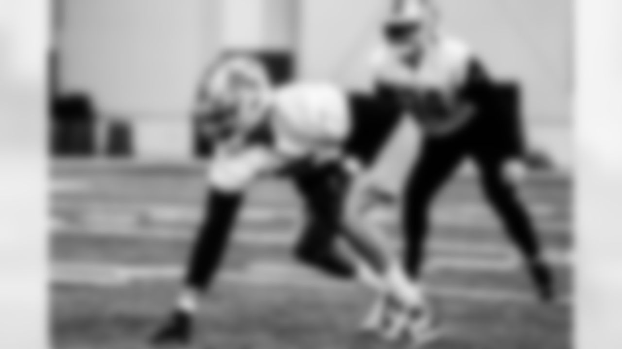 Detroit Lions outside linebacker Romeo Okwara (95) during Lions practice at the Training Facility in Allen Park, MI on September 23, 2021. (Jeff Nguyen/Detroit Lions)
