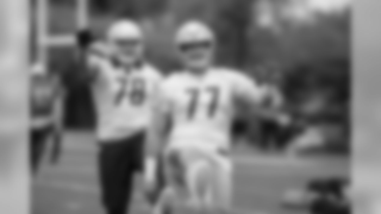 Detroit Lions offensive lineman Frank Ragnow (77) during Day 3 of OTAs on Thursday, May 23, 2019 in Allen Park, Mich. (Detroit Lions via AP)