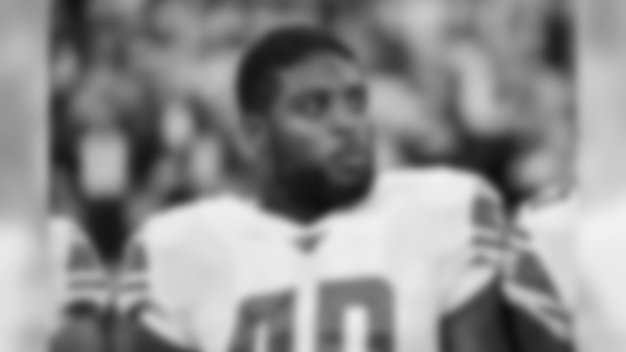 Detroit Lions linebacker Jarrad Davis (40) before a NFL football game against the Minnesota Vikings Sunday, Dec. 8, 2019 in Minneapolis. (Detroit Lions via AP).