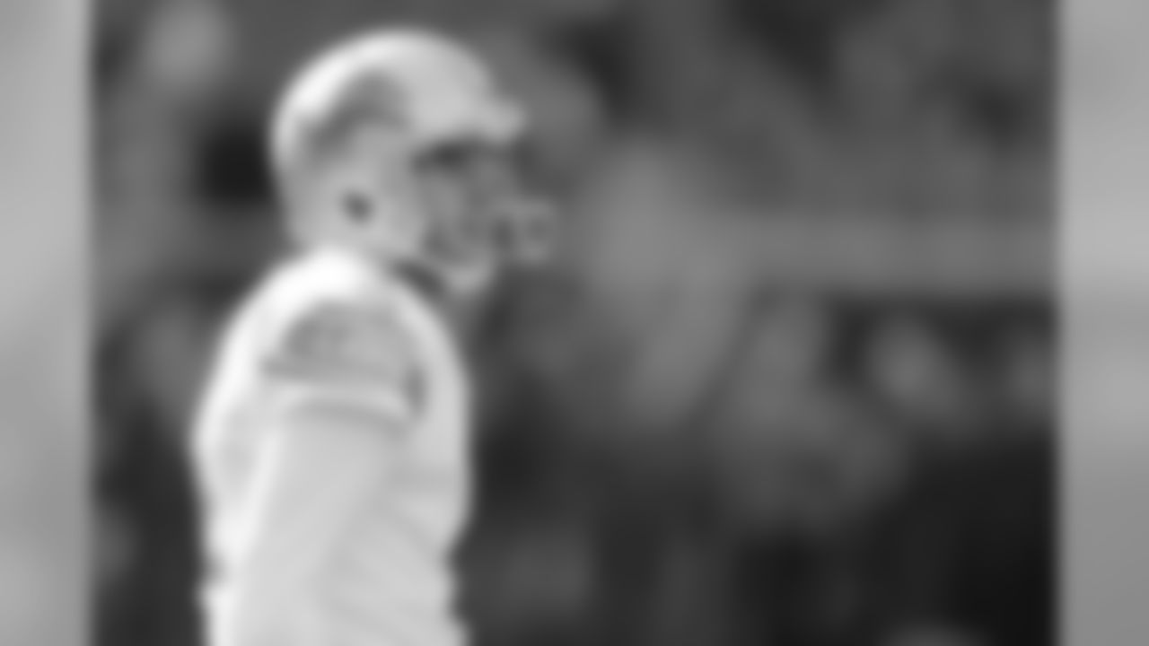 Detroit Lions punter Sam Martin (6) warms up before a NFL football game against the Chicago Bears on Sunday, Nov. 11, 2018 in Minneapolis. (Detroit Lions via AP).