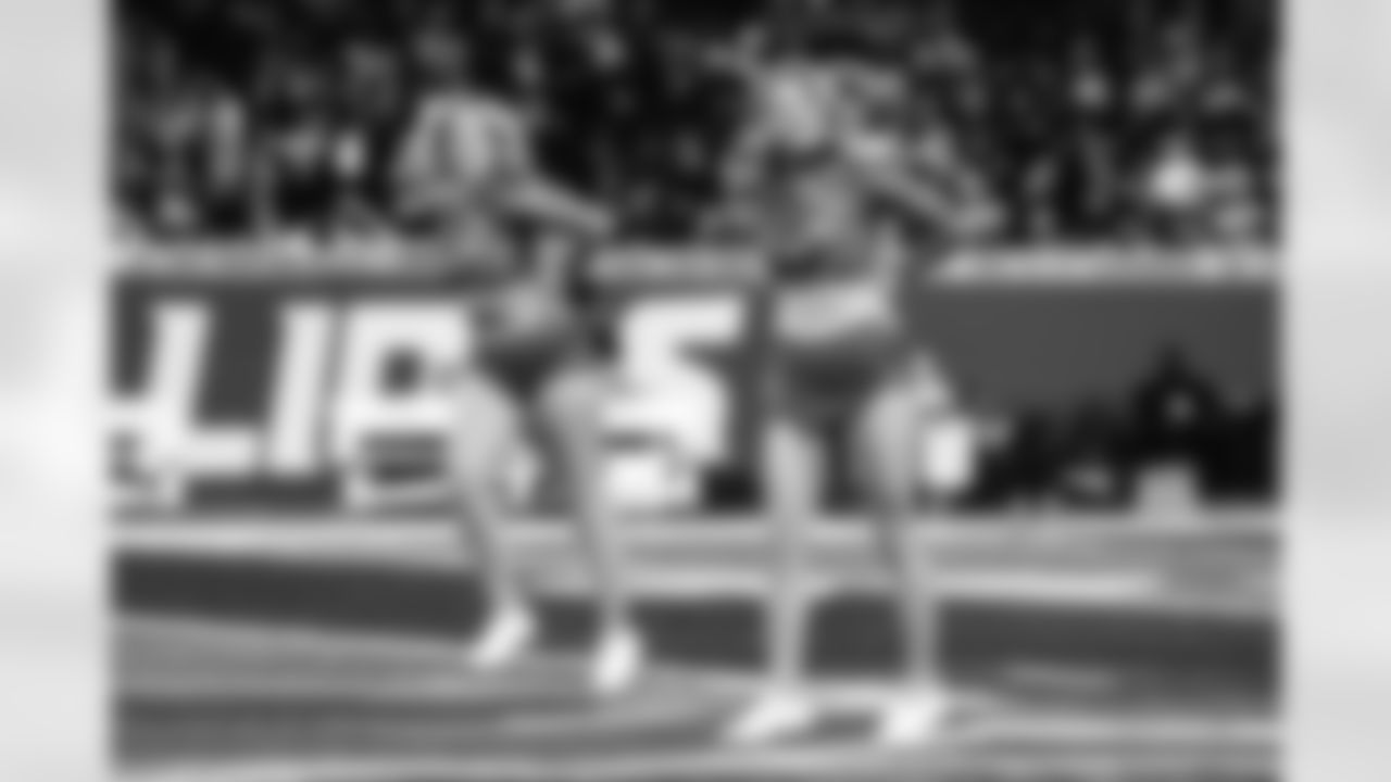 Detroit Lions Cheerleaders during a NFL football game against the Green Bay Packers on Sunday, January 9, 2022 in Detroit, MI. (Mike Ferdinande/Detroit Lions).