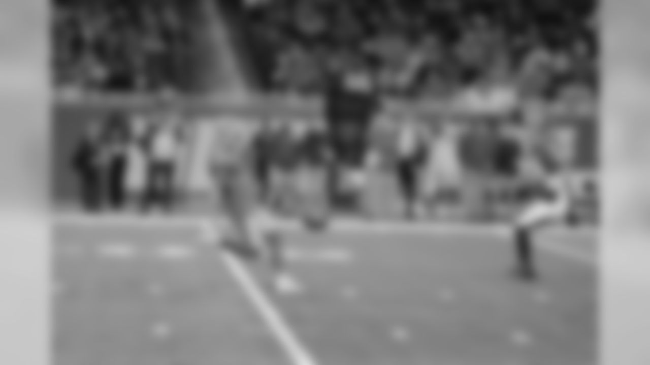 Detroit Lions punter Sam Martin (6) during a NFL football game against the Tampa Bay Buccaneers Sunday, Dec. 15, 2019 in Detroit. (Detroit Lions via AP).