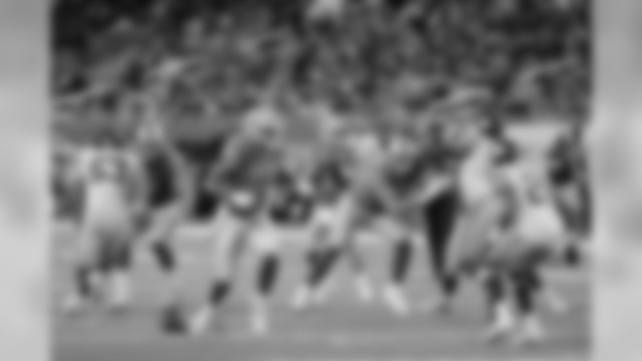 Detroit Lions quarterback Matthew Stafford (9) and the offense during a NFL football game against the New York Giants Sunday, Oct. 27, 2019 in Detroit. (Detroit Lions via AP).