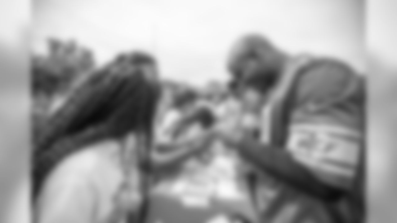 Detroit Lions safety C.J. Moore (49) helps build rockets with students from Detroit Lions Academy as part of Season Launch Week presented by Rocket Mortgage Tuesday, Sept. 10, 2019 in Allen Park, Mich.