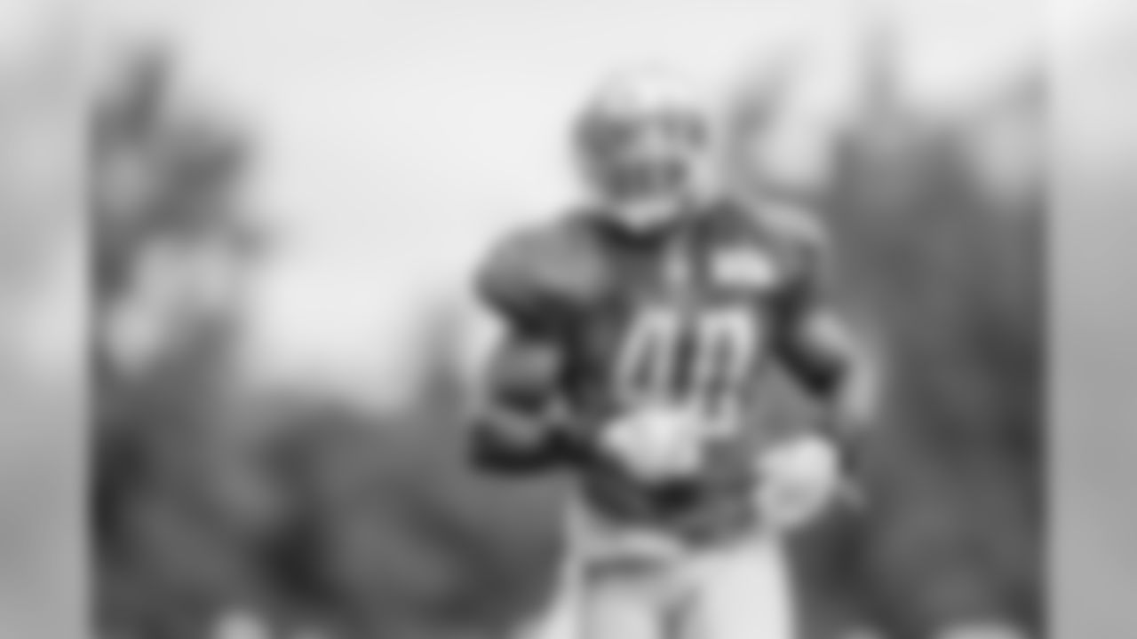 Detroit Lions linebacker Jarrad Davis (40) during Day 6 of Detroit Lions Training Camp presented by Rocket Mortgage on Wednesday, July 31, 2019 in Allen Park, Mich.