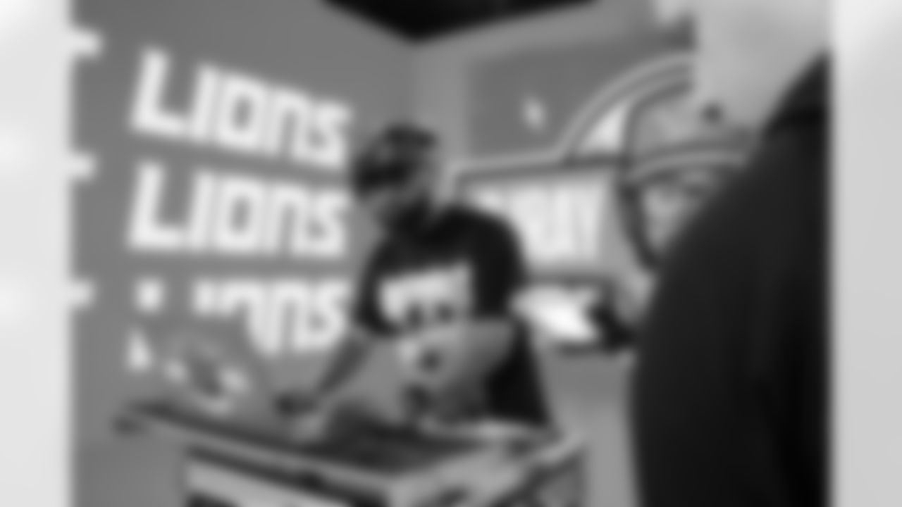 DJ Ray during the 2023 Entertainment Team Media Day at the Lions Training Facility in Allen Park, MI on June 4, 2023. (Jeff Nguyen/Detroit Lions)