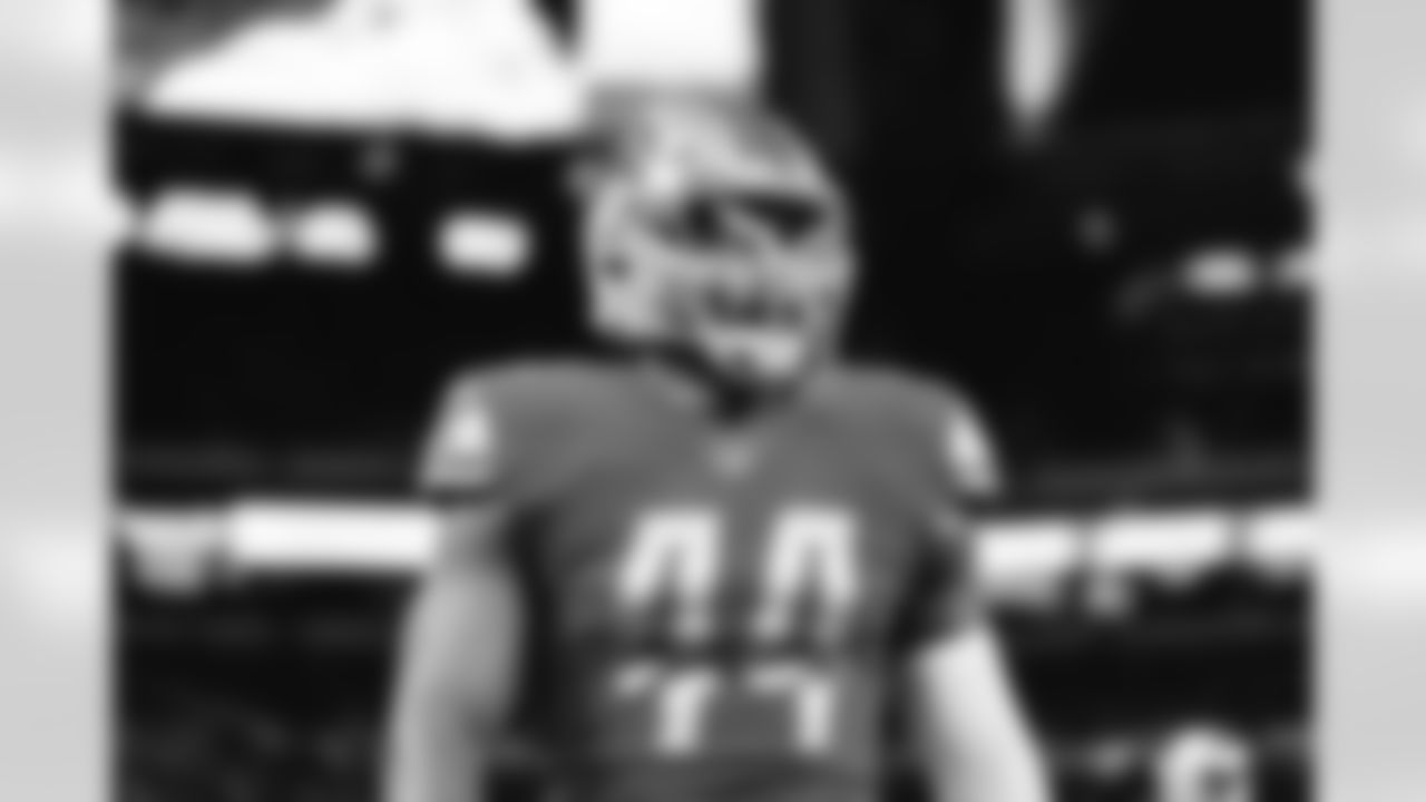 Detroit Lions linebacker Malcolm Rodriguez (44) during a NFL preseason football game against the Indianapolis Colts on Saturday, August 20, 2022 in Indianapolis, IN. (Josh Mandujano/Detroit Lions).