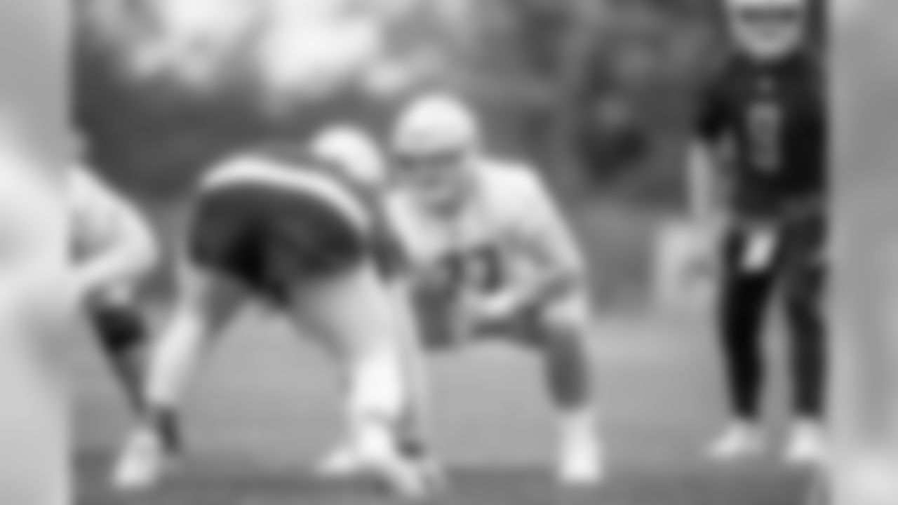 Detroit Lions offensive lineman Frank Ragnow (77) during Day 1 of OTAs on Monday, May 20, 2019 in Allen Park, Mich. (Detroit Lions via AP)