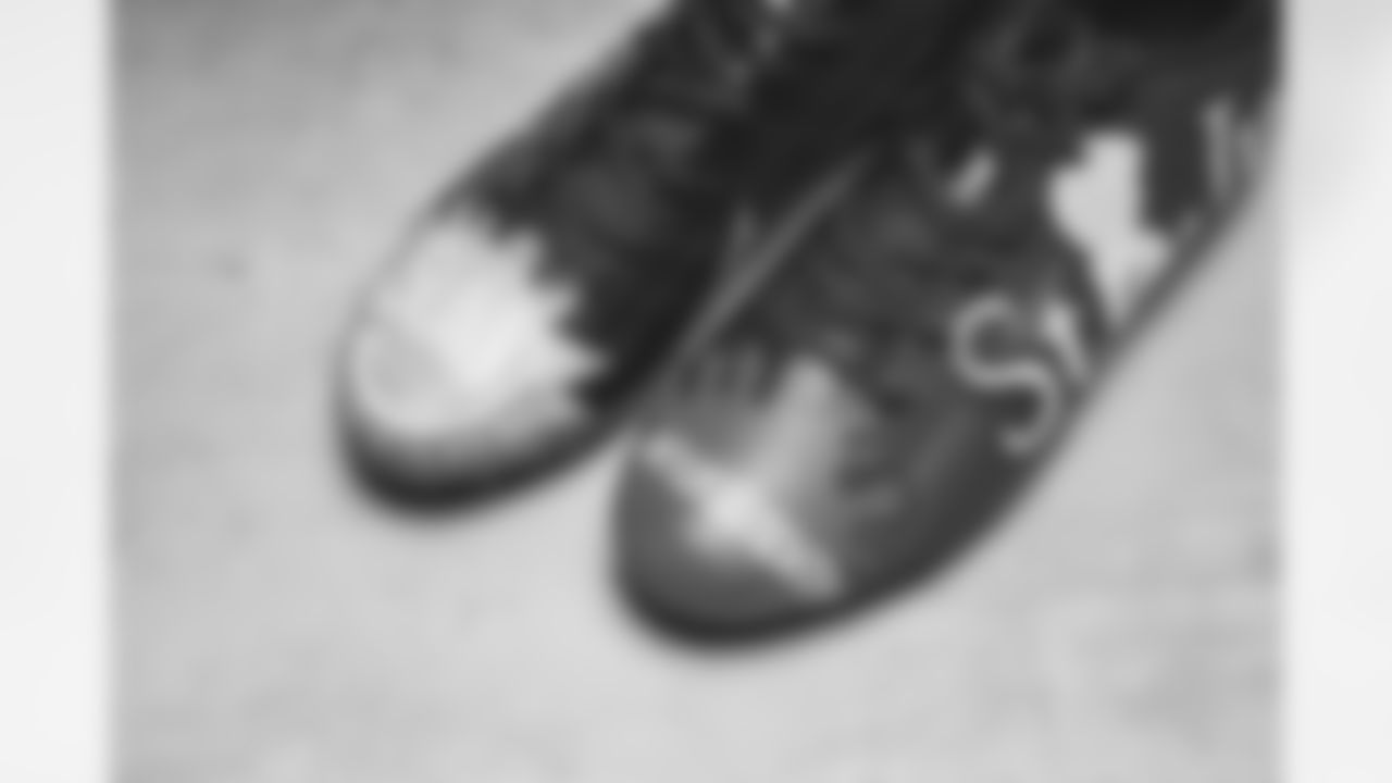 Detroit Lions cornerback Mike Ford (38) owns these shoes. My Cause My Cleats. (Detroit Lions via AP).