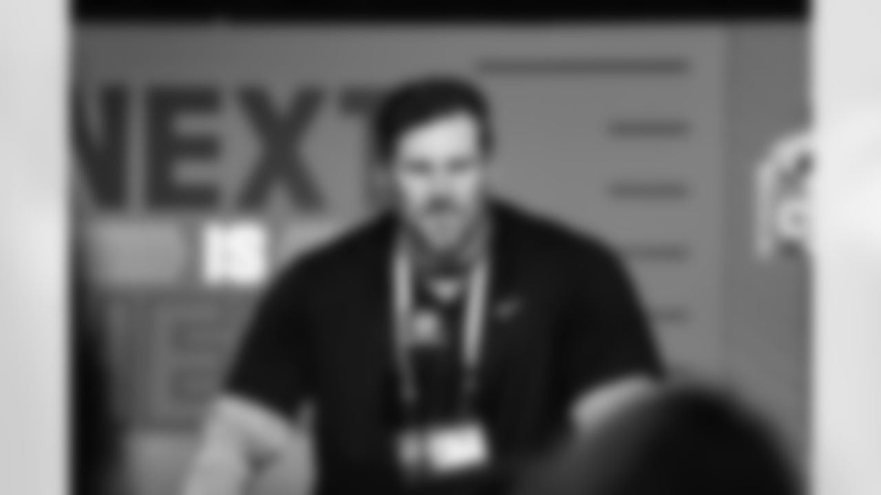 Detroit Lions Head Coach Dan Campbell during the NFL Combine press conference on March 1, 2022. (Jeff Nguyen/Detroit Lions).