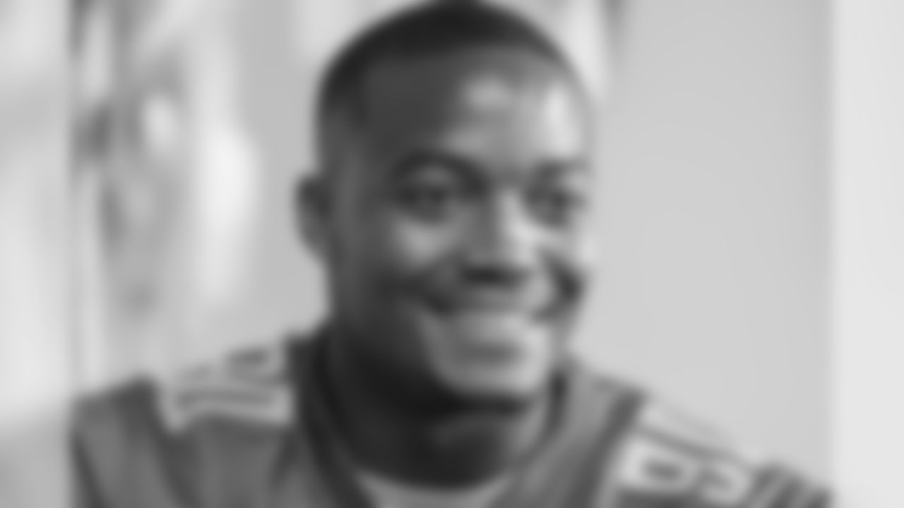 Detroit Lions defensive end Trey Flowers (90) spent time visiting with the Teen Hype leadership group on Thursday, Aug. 22, 2019 in Detroit.
