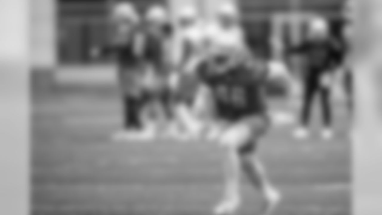 Detroit Lions cornerback Amani Oruwariye (46) works on covering punts during Day 1 of minicamp on Tuesday, June 4, 2019 in Allen Park, Mich. (Detroit Lions via AP)