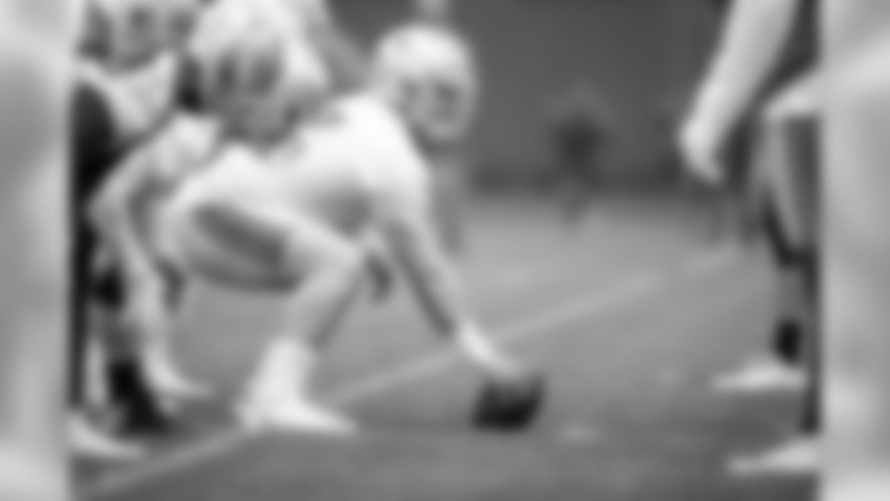 Detroit Lions offensive lineman Frank Ragnow (77) during Day 1 of OTAs on Monday, May 20, 2019 in Allen Park, Mich. (Detroit Lions via AP)