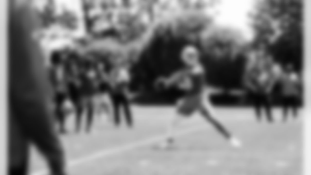 Detroit Lions quarterback Adrian Martinez (18) during OTAs at the Lions Training Facility in Allen Park, MI on May 31, 2023. (Jeff Nguyen/Detroit Lions)