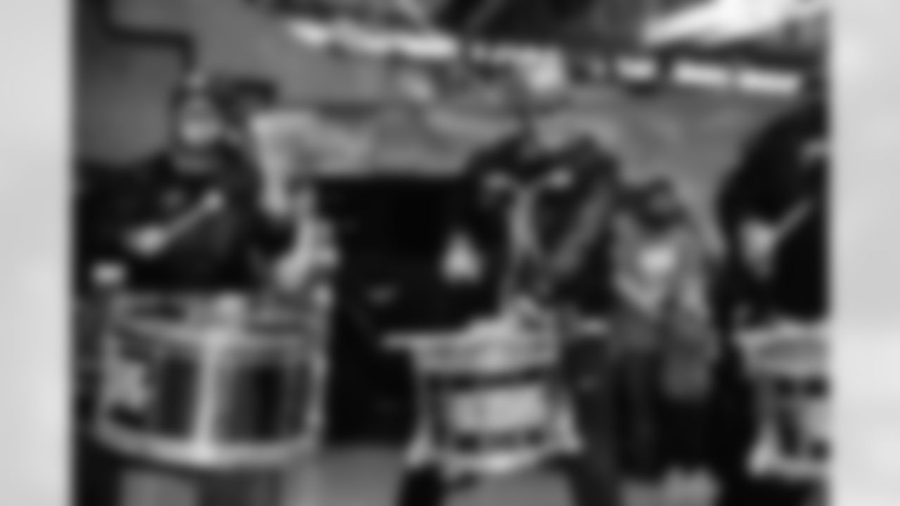 Detroit Lions Drumline, Honolulu Boom, during a NFL football game against the Green Bay Packers on Sunday, January 9, 2022 in Detroit, MI. (Mike Ferdinande/Detroit Lions).