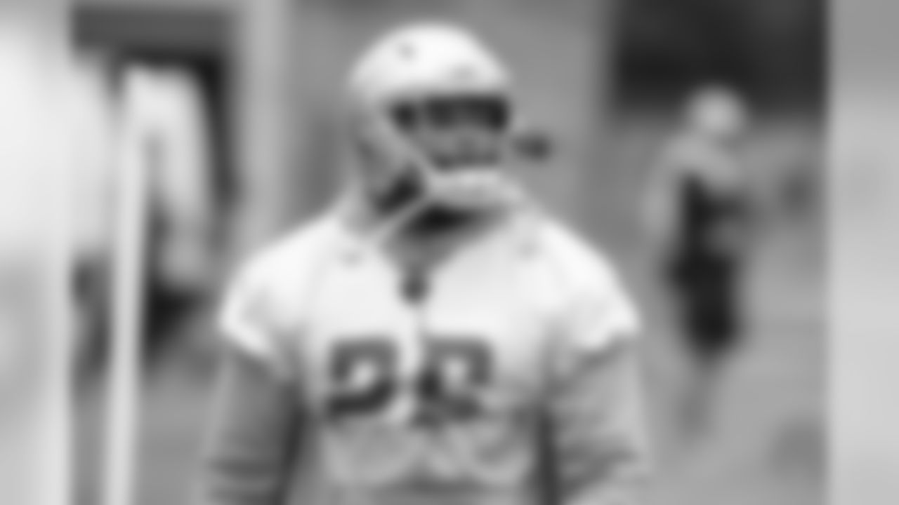 Detroit Lions running back C.J. Anderson (26) during Day 3 of OTAs on Thursday, May 23, 2019 in Allen Park, Mich. (Detroit Lions via AP)