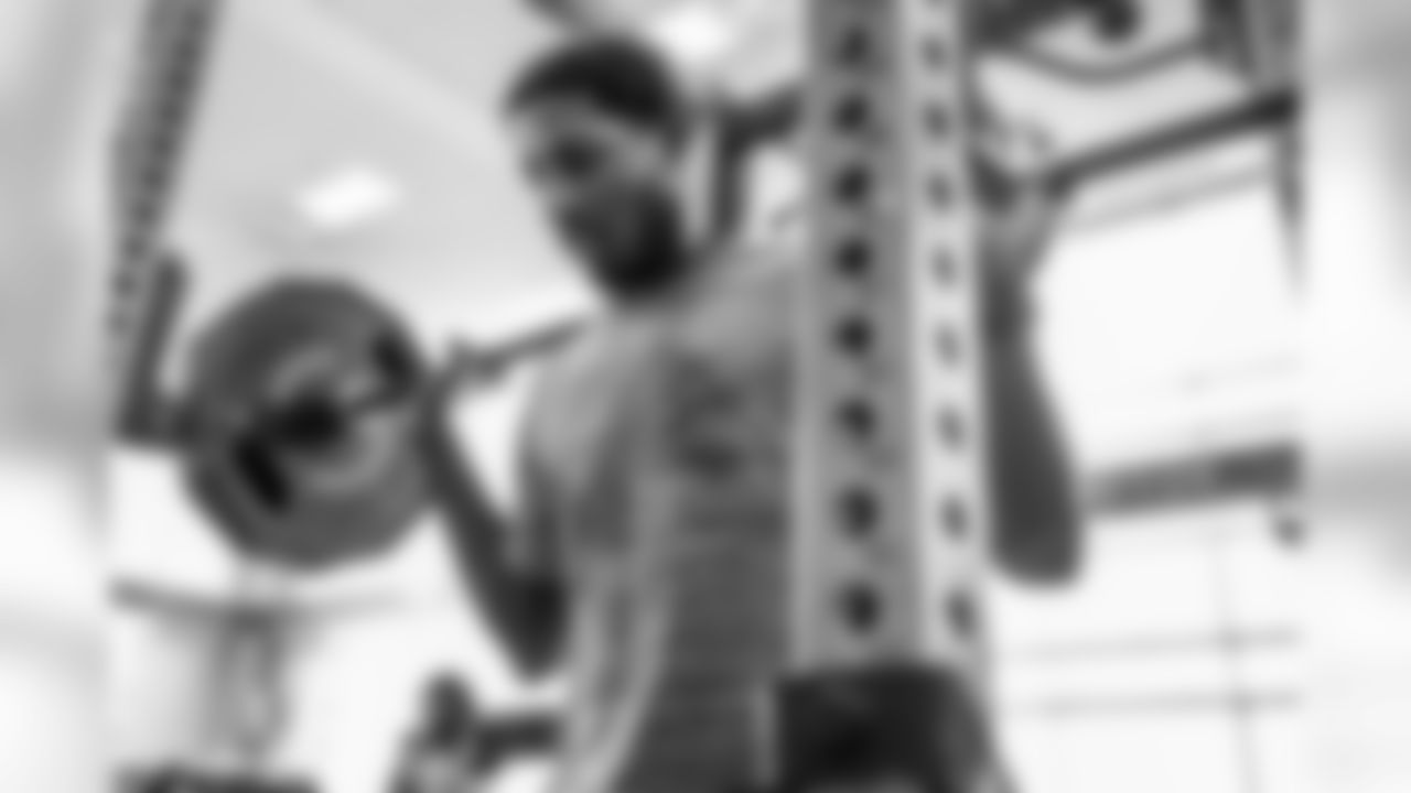Detroit Lions defensive back Tracy Walker during the voluntary offseason workout program at the Detroit Lions training facility on Tuesday, April 16, 2019 in Allen Park, Mich. (Detroit Lions via AP)